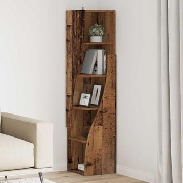 vidaXL Hoekkast 32x32x140cm Bewerkt hout Oudhout, Verzenden, Nieuw