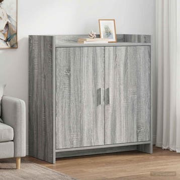 vidaXL Dressoir Grijs Sonoma 72 x 36 x 80 cm Bewerkt hout, Verzenden, Nieuw, Overige houtsoorten, Minder dan 50 cm