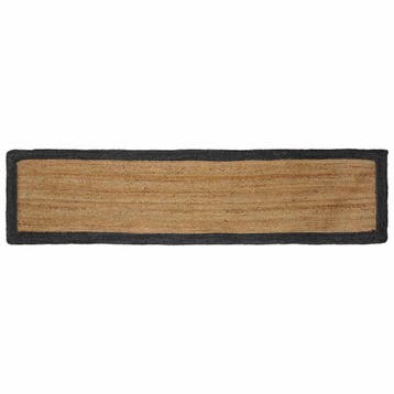 vidaXL Gebied Tapijt Donkergrijs 60 x 300 cm Jute, Huis en Inrichting, Verzenden, Nieuw