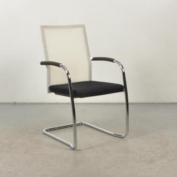 Vergaderstoel Frontseat - Zwart - Wit mesh rugleuning, Ophalen of Verzenden, Nieuw