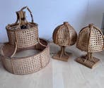 Lamp - bamboe, rattan en stro van Wenen - Een paar