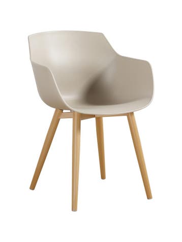 Stoel Alexia - Taupe / Houtlook - Kunsstof - G-Line, Verzenden, Nieuw in verpakking