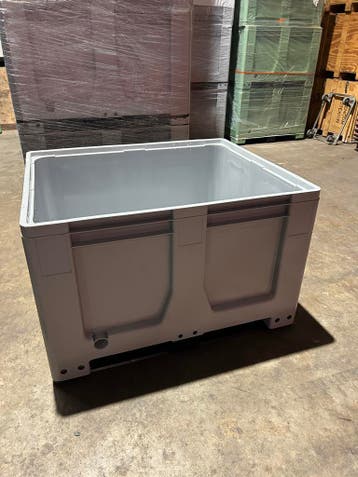 Palletboxen dicht 120x100x76 cm met 3 sledes nieuw b-keus, Nieuw