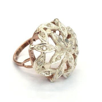 Zonder minimumprijs - Ring - 9 kt. Roségoud, Zilver -, Nieuw