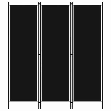 vidaXL Kamerscherm met 3 panelen 150x180 cm zwart, Verzenden, Nieuw