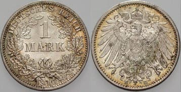 1 Mark 1910 D Kleinmunten-kaiserreich Grosser Adler, Verzenden