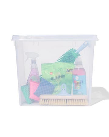 HEMA Opbergbox 52L London transparant 50x39x41, Verzenden, Nieuw