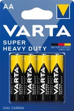 Batterijen varta aa super heavy duty - blisterverpakking 4, Ophalen of Verzenden, Nieuw