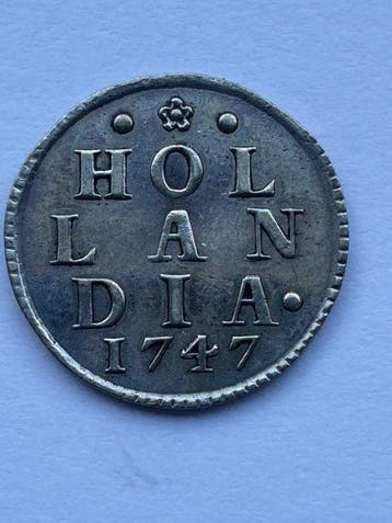 Nederland, Holland Zilveren Duit 1747
