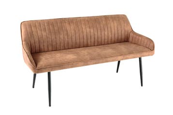 Design bank TURIN 160cm bruin zwart metalen poten met, Huis en Inrichting, Banken | Bankstellen, Ophalen of Verzenden, Nieuw