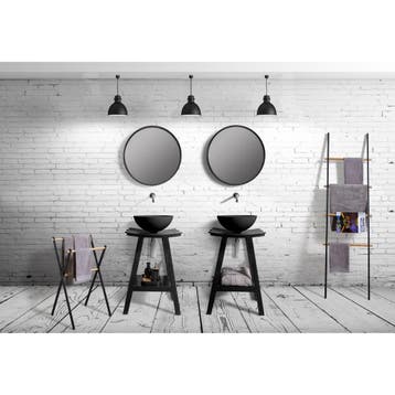Badkamerspiegel Cipi Ordina 60 cm Rond Mat Zwart, Ophalen of Verzenden, Nieuw