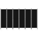 vidaXL Kamerscherm met 6 panelen 300x180 cm zwart, Verzenden, Nieuw