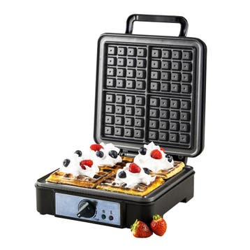 Adler AD 3049 Wafelijzer voor 4 Belgische Wafels – 1800W –, Ophalen of Verzenden, Nieuw