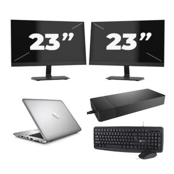 HP EliteBook 820 G3 -   i7-6e  8GB  - 256GB  + 2x 23 inch, Computers en Software, Windows Laptops, Qwerty, Verzenden, Refurbished