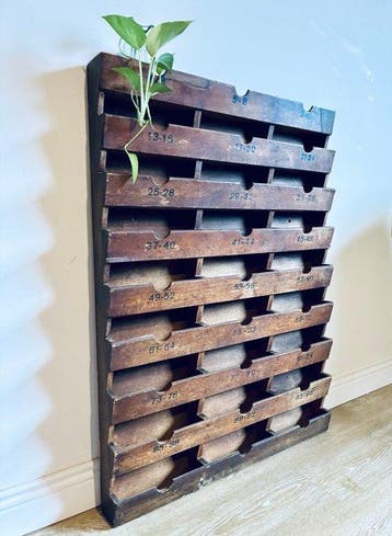 Archiefkast - 40/4 - hard hout, Vurenhout - Postbus