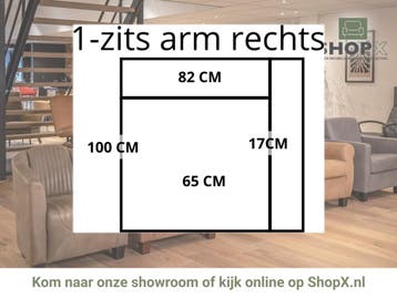 Leren elementenbank Match - element 1 zits (65) arm rechts, Industrieel, Modern, Scandinavisch, Nieuw, Ophalen of Verzenden, Rechte bank