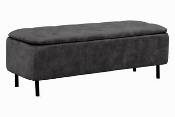 Bankkast EN VOGUE 120 cm met opbergruimte, fluweelgrijs -, Ophalen of Verzenden, Nieuw