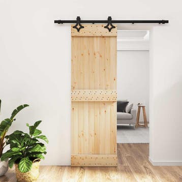 vidaXL Schuifdeur 70 x 210 cm Massief Grenenhout, Verzenden, Nieuw