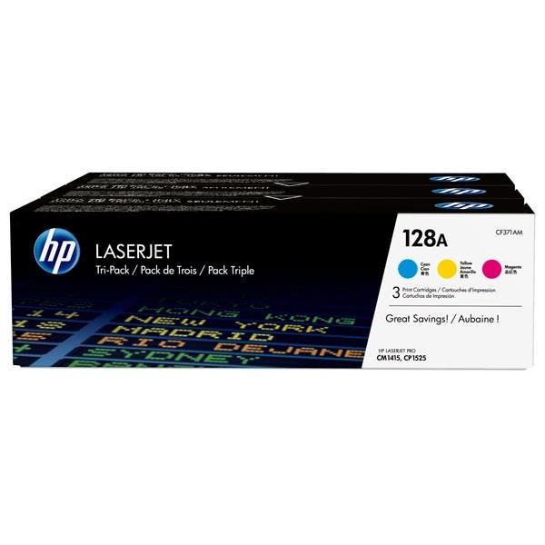 Toner HP 128A (CF371AM) multipack cyaan/magenta/geel, Computers en Software, Printerbenodigdheden, Toner, Nieuw, Verzenden