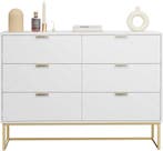 Commode - Dressoir - Ladekast - 100x34x73,5 cm - Wit - UEV, Huis en Inrichting, Kasten | Dressoirs, Verzenden, Zo goed als nieuw