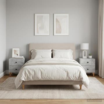 vidaXL Nachtkastje 2 st Betongrijs 43 x 34,5 x 48 cm Bewerkt, Minder dan 45 cm, Verzenden, Nieuw, Minder dan 55 cm