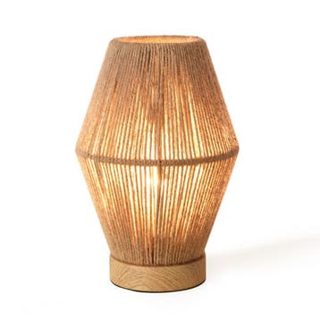 Tafellamp Arundel bureaulamp 25x16x16 cm E27 houtkleurig en, Verzenden, Nieuw