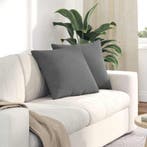 vidaXL Sofa Kussens 2 stuks Donkergrijs 50 x 50 cm Stof, Huis en Inrichting, Woonaccessoires | Kussens, Verzenden, Nieuw, Grijs
