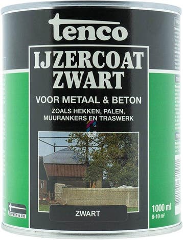 Tenco IJzercoat Zwart - 1 liter, Verzenden, Nieuw