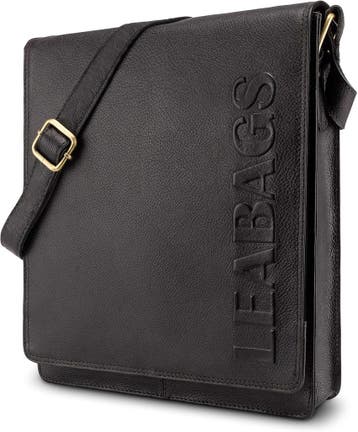 Schoudertas Londen  Leabags Zwart, Ophalen of Verzenden, Nieuw