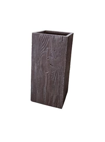 Plantenbak Fiberclay 28x28x60 cm  Wood, Tuin en Terras, Bloembakken en Plantenbakken, Verzenden, Nieuw