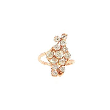 Ring - 18 karaat Roségoud - 4.00ct. tw. - Diamant -, Nieuw