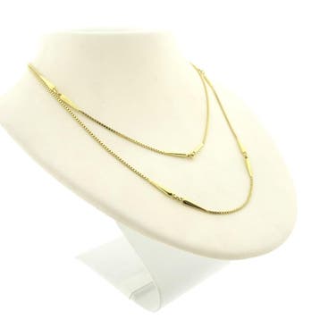 Lange gouden Venetiaanse schakelketting., Ophalen of Verzenden, Gebruikt, Goud, Goud
