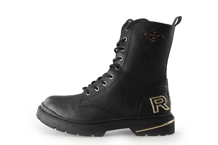Replay Veterboots in maat 37 Zwart, Kleding | Dames, Schoenen, Zwart, Zo goed als nieuw, Overige typen, Verzenden