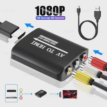 HD 1080P AV naar HDMI Converter voor Oude Consoles met USB V, Verzenden, Nieuw