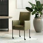 Leren eetkamerstoel Spark - Granada Moss (olijf/groen) -, Huis en Inrichting, Stoelen, Overige kleuren, Nieuw, Ophalen of Verzenden