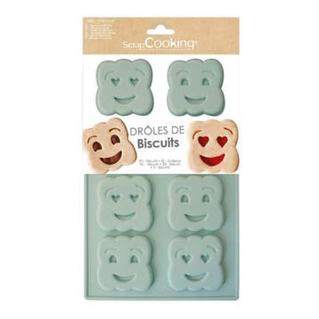 ScrapCooking Siliconen Bakvorm Smiley Face (8), Hobby en Vrije tijd, Taarten en Cupcakes maken, Verzenden, Nieuw