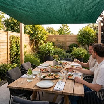 Schaduwdoek hdpe green 3x3m, Verzenden, Nieuw