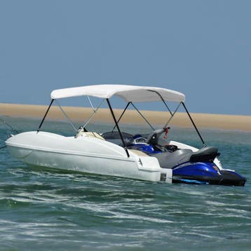 vidaXL Biminitop 3-boogs 183x180x137 cm wit, Verzenden, Nieuw