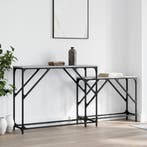 vidaXL 2-delige Tafeltjesset bewerkt hout grijs sonoma, Huis en Inrichting, Tafels | Bijzettafels, Verzenden, Nieuw, 60 cm of meer