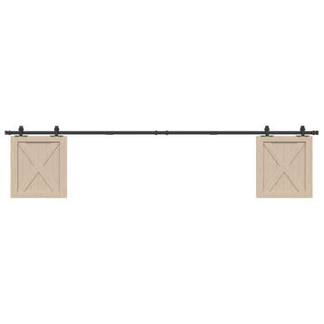 vidaXL Ophangset voor schuifdeur 244 cm koolstofstaal, Verzenden, Nieuw
