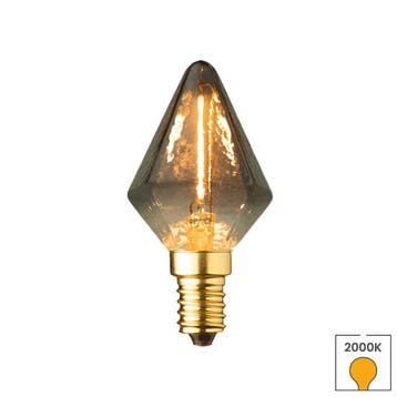 LED Diamantlamp E14 | 1 watt | 2000K extra warm wit | Smoke, Verzenden, Nieuw, Overige typen