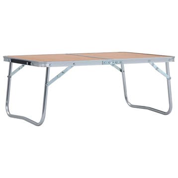 vidaXL Campingtafel inklapbaar 60x40 cm aluminium bruin, Verzenden, Nieuw