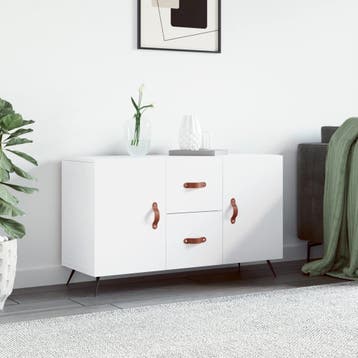 vidaXL Dressoir 100x36x60 cm bewerkt hout wit, Verzenden, Nieuw, Overige houtsoorten, Minder dan 50 cm