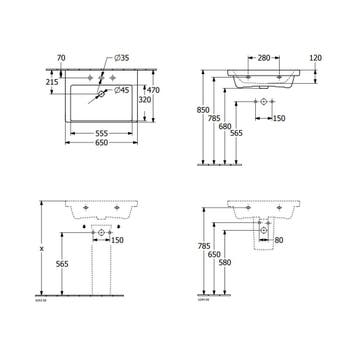 Wastafel Villeroy & Boch Subway 3.0 Met CeramicPlus 1, Ophalen of Verzenden, Nieuw