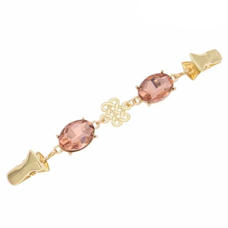 Fako Bijoux - Vestsluiting - Vestclip - Ovale Steen - Oud, Sieraden, Tassen en Uiterlijk, Broches, Verzenden