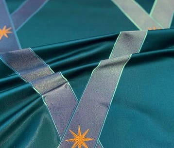 Elegant jacquardweefsel in zijde-mengsel met iriserende
