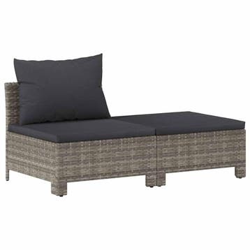 Tuinmeubels Poly Rattan | Tweedekansje | OP=OP, 2 zitplaatsen, Hocker, Ophalen of Verzenden, Zo goed als nieuw