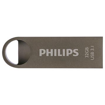 USB stick | Philips Moon | 32 GB (USB A, USB 3.1), Computers en Software, Verzenden, Nieuw, Philips