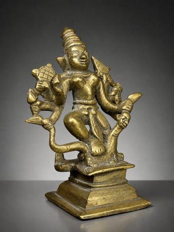 Durga Mahishasura - Brons - India - 18e–19e eeuw, Antiek en Kunst