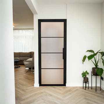 Stalen Binnendeur - 4 Vlaks - Kanaalglas, Minder dan 80 cm, Binnendeur, Nieuw, Metaal